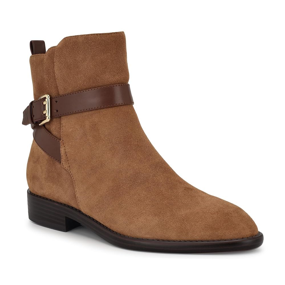 Nine West 여성용 Hoken 앵클 내추럴 8 101, 미디엄 부츠, 스웨이드 - 상품 이미지