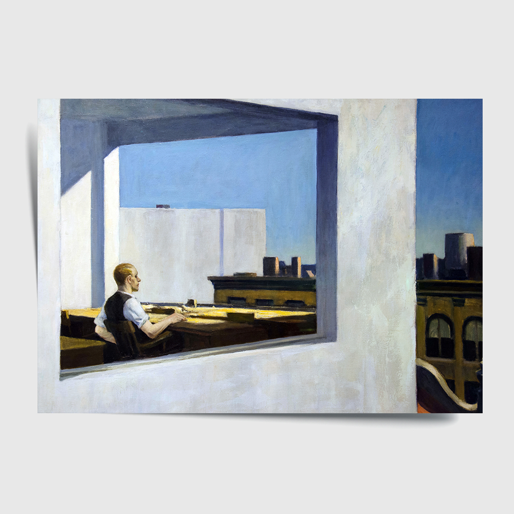 에드워드 호퍼 인테리어 그림 액자 포스터 명화 Office in a Small City 1953 - 상세 이미지 2