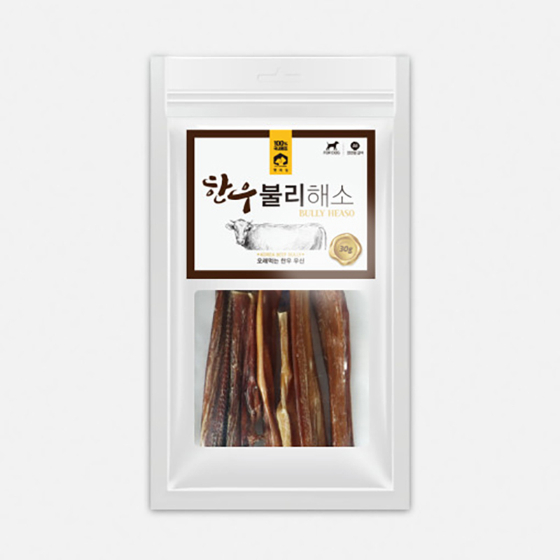 펫러닝 국내산 한우 불리스틱 소우신 강아지져키 육포 간식 30g - 상세 이미지 3
