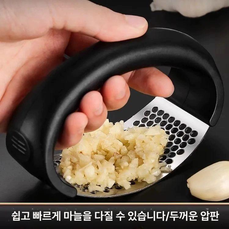 스테인 마늘 다지기 가정용 압착기 만능 채소 맛기 나이트블랙