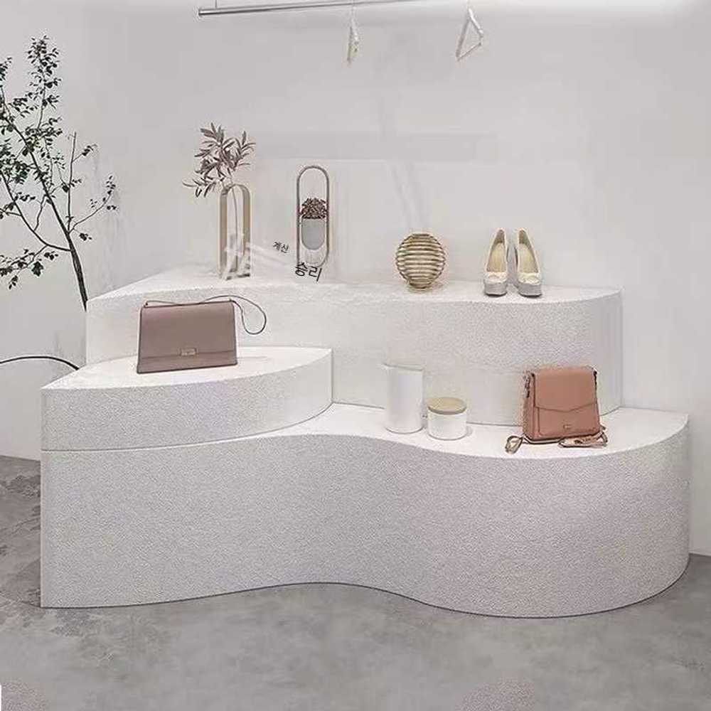 인테리어 촬영소품 전시 다이 오브제 트레이 소품샵 타원형 120x90x90cm 3단 - 상품 이미지