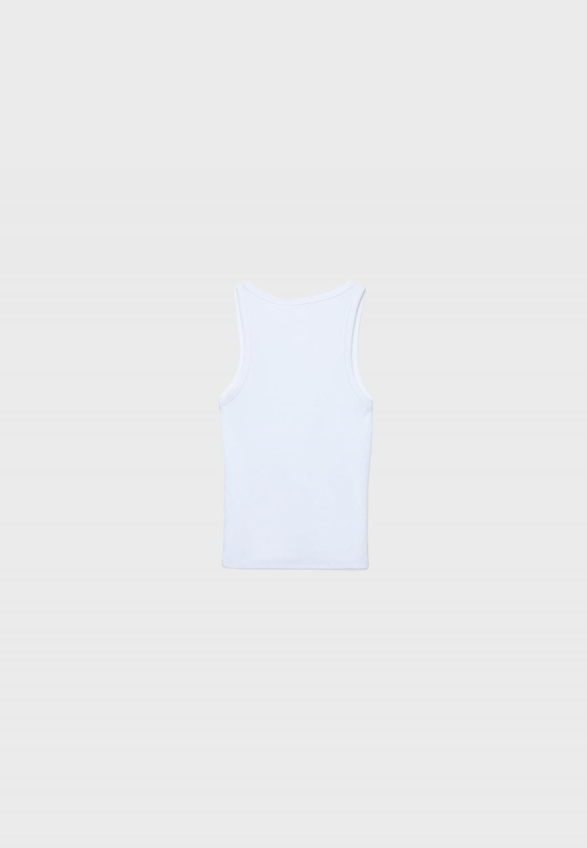 스트라디바리우스 미니멀 베이직 스트레치 민소매 탑 2575/251 WHITE - 상세 이미지 2