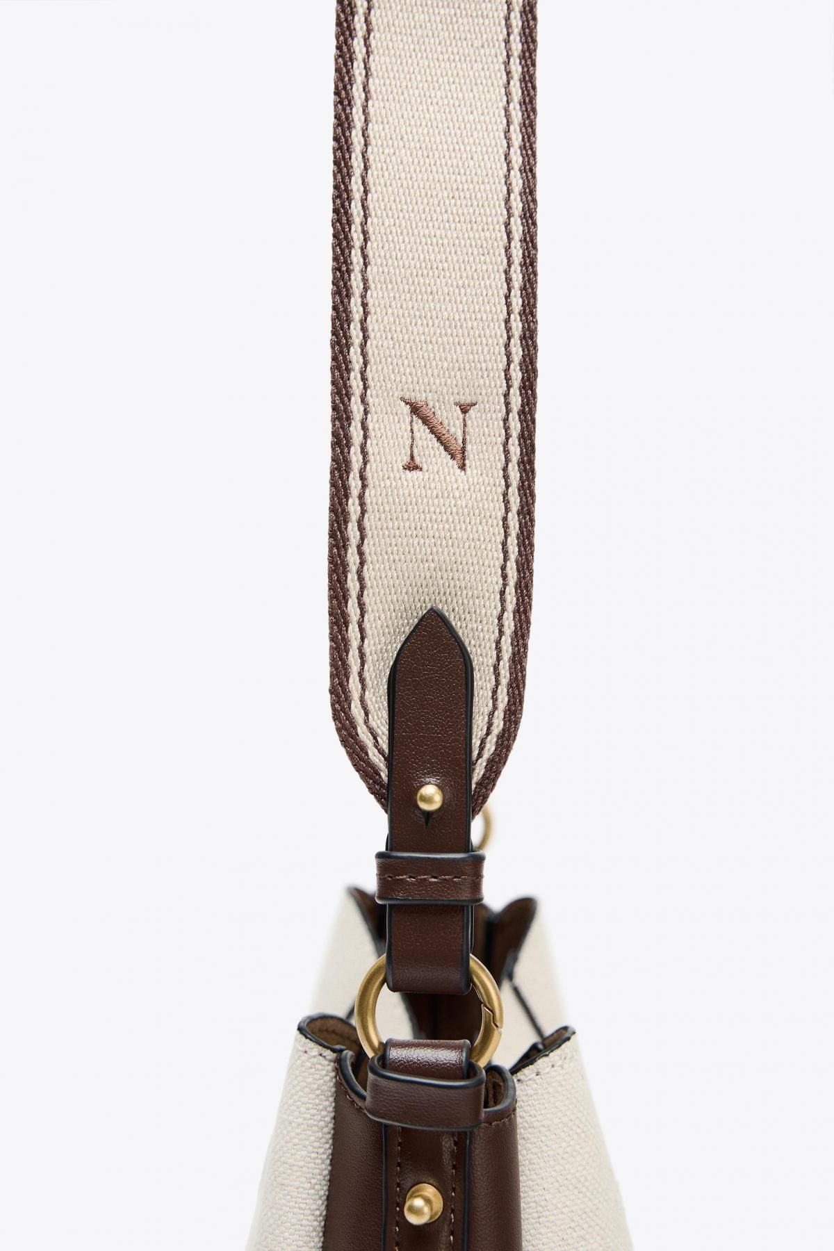 자라 투톤 미니멀 스티치 베이직 버킷백 6201/610 LIGHT BEIGE - 상세 이미지 2