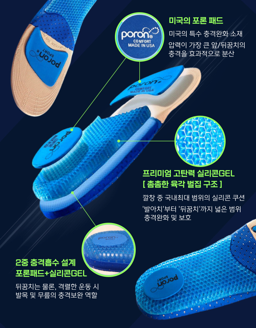 로인트 족저근막염깔창 아치 부주상골증후군 평발 군화 키높이 - 상세 이미지 3