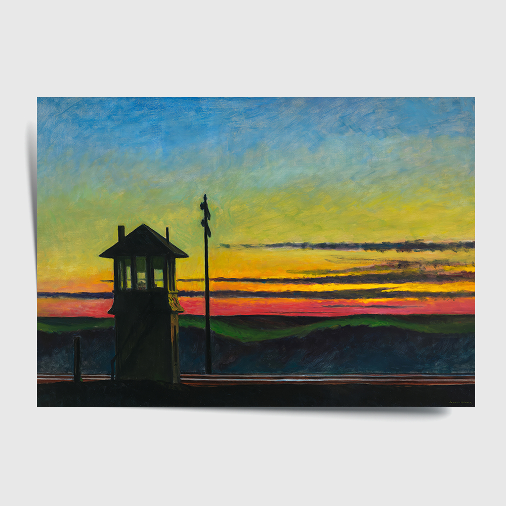에드워드 호퍼 인테리어 그림 액자 포스터 명화 Railroad Sunset 1929 - 상세 이미지 2