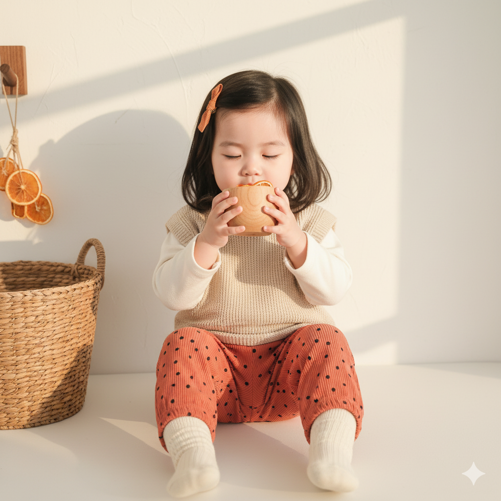 유아 바지 남아 여아 상큼 도트 골지 아기 고쟁이 O 봄 가을 오도도 - 상품 이미지