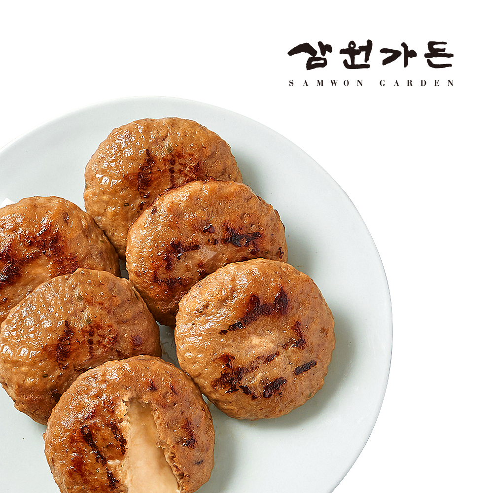 [삼원가든] 떡갈비 2종 세트 (두툼 5개+치즈 5개) - 상품 이미지