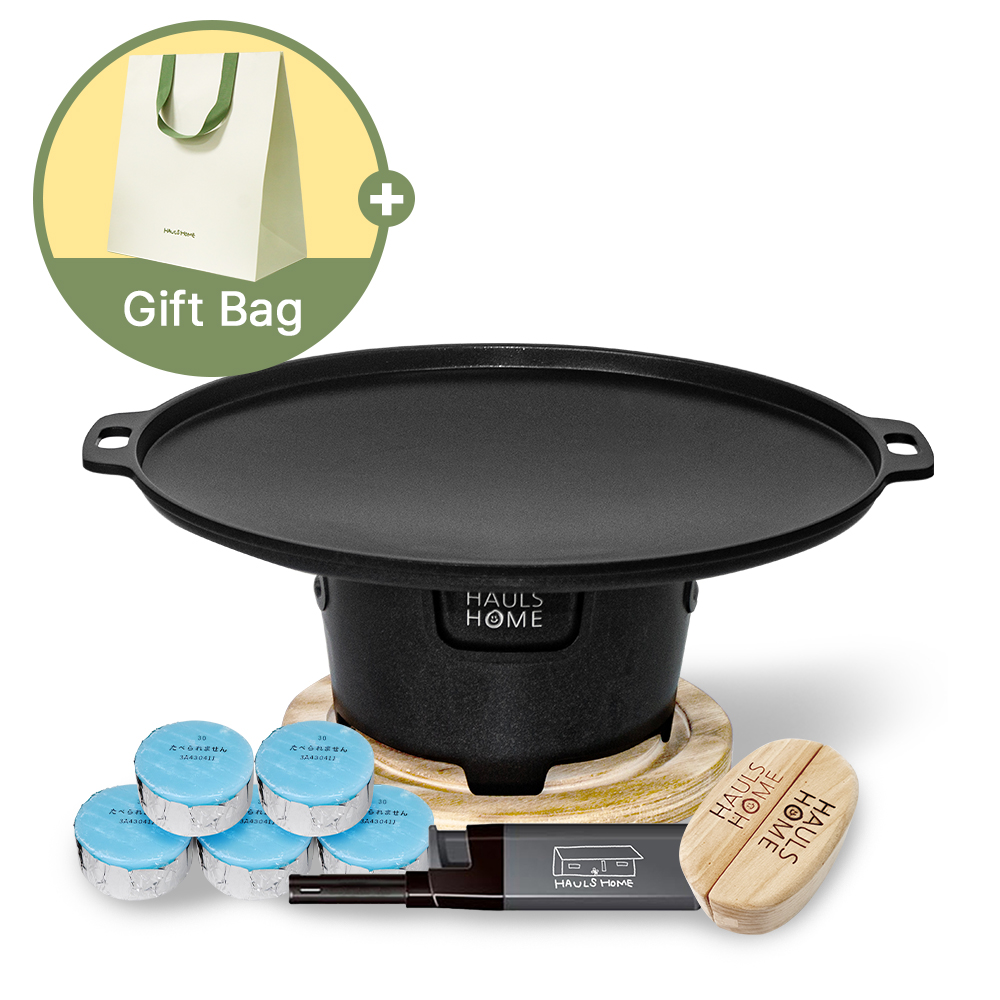 하울스홈 볶음순삭 온오프 미니화로 바비큐그릴 A 만능 그리들세트 26cm 가정캠핑용