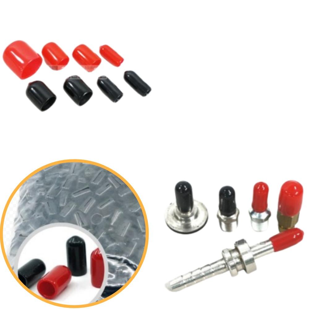 3.5mm 1000개 검정 연질 앤드 캡 마개 pvc 제품 보호 - 메인 이미지