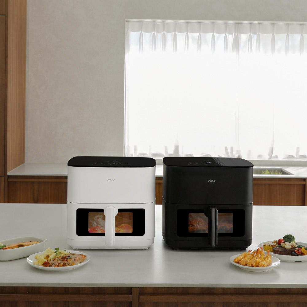 보아르 듀얼히팅 상하열선 에어프라이어 냉동피자 8L 바스켓 대용량 에어프라이기