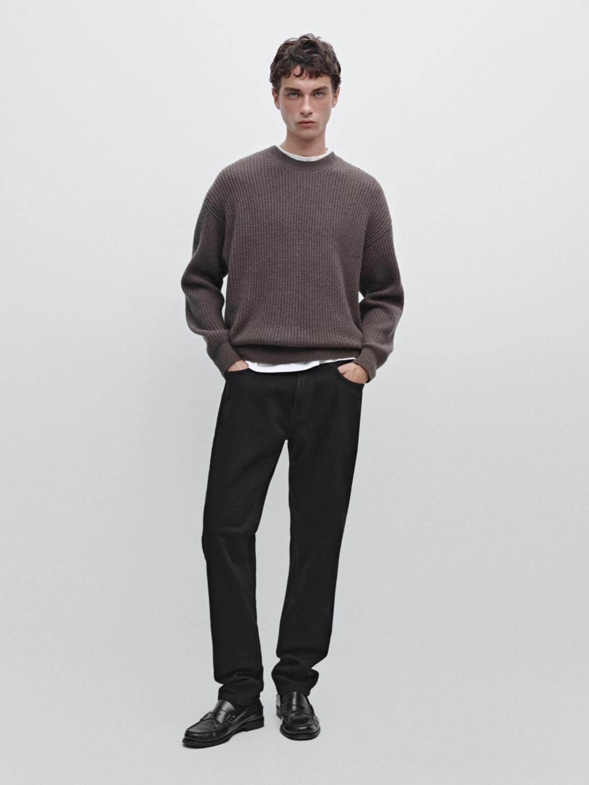 마시모두띠 슬림핏 블랙 데님 청바지 0300/110 BLACK - 상세 이미지 2