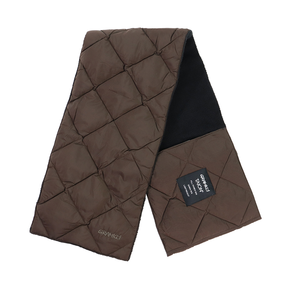 그라미치 퀼팅 다운 패딩 머플러 G4FA-102-TG DARK BROWN - 상세 이미지 2