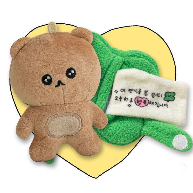 바잇미X최고심 클로버 행운다람쥐 인형 키링 장난감 (노즈워크)