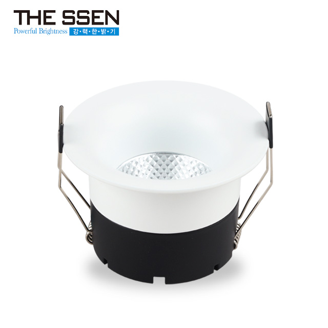 더쎈 LED 다운라이트 델링 7.5cm(3인치) COB 15W 움푹 슬림테 매입등 플리커로우 매립등 - 상품 이미지