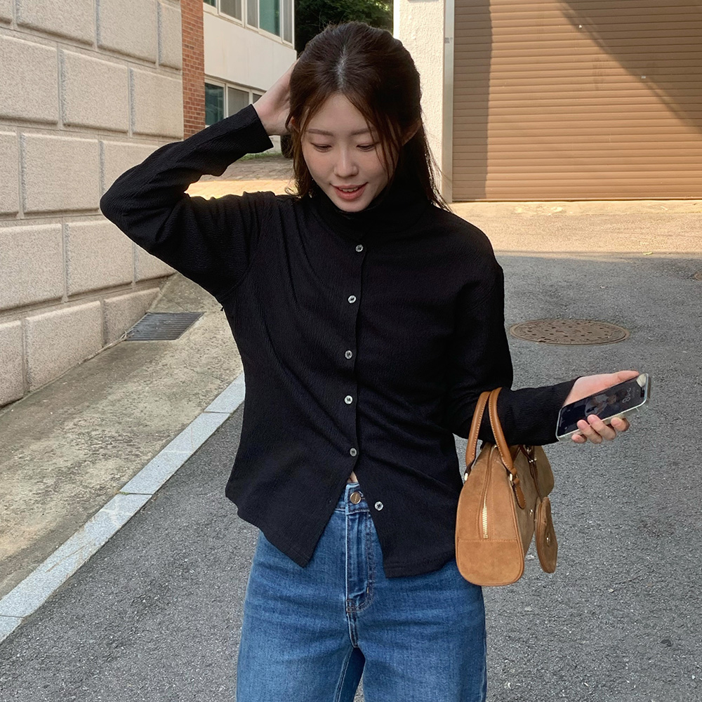 [N도착] 25FW 크링클 버튼업 슬림핏 셔츠 1종 - 상품 이미지