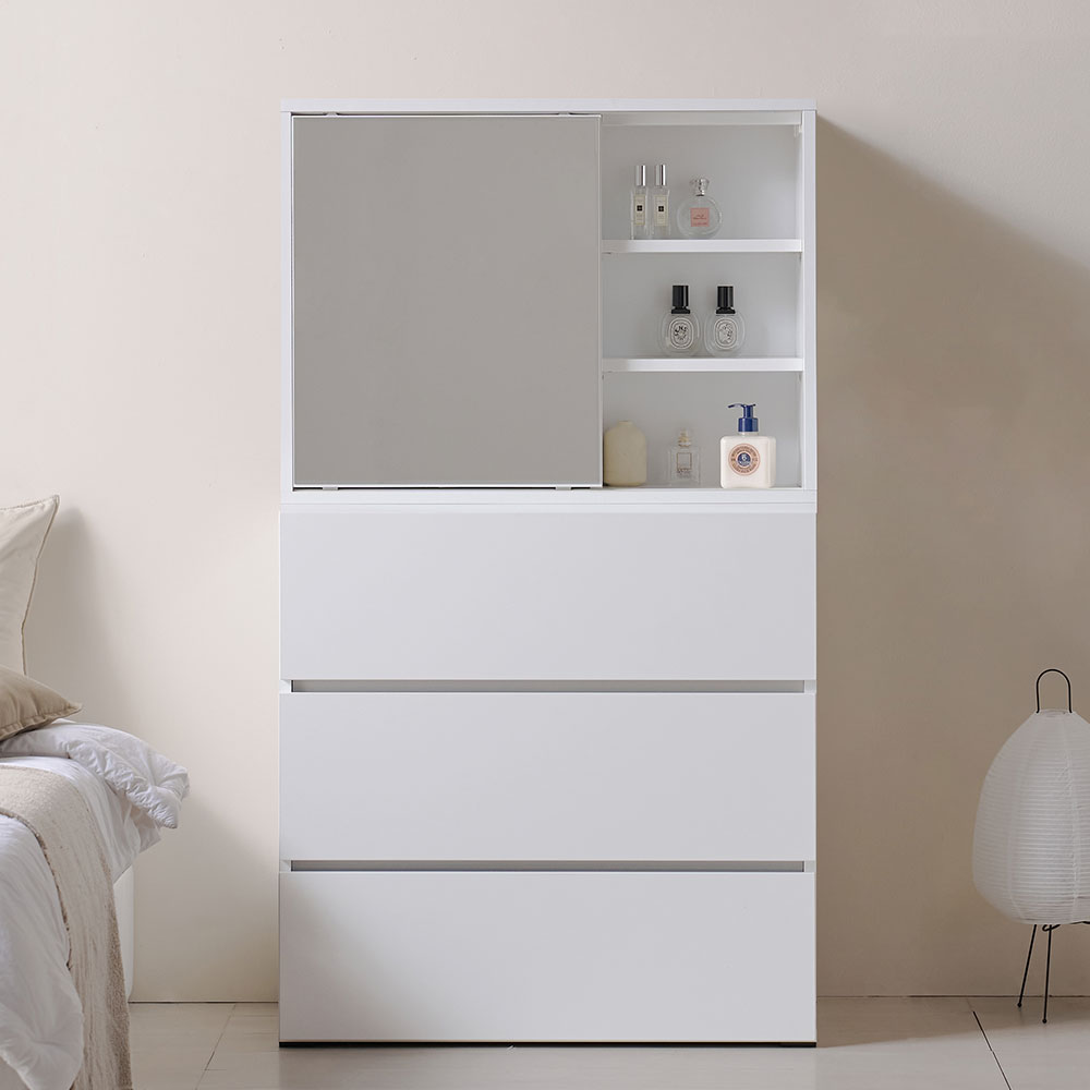 앤유 틈새 심플한 서랍형 화장대 서랍장 1000