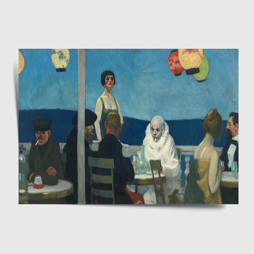 에드워드 호퍼 인테리어 그림 액자 포스터 명화 Soir Bleu 1914 - 상세 이미지 2