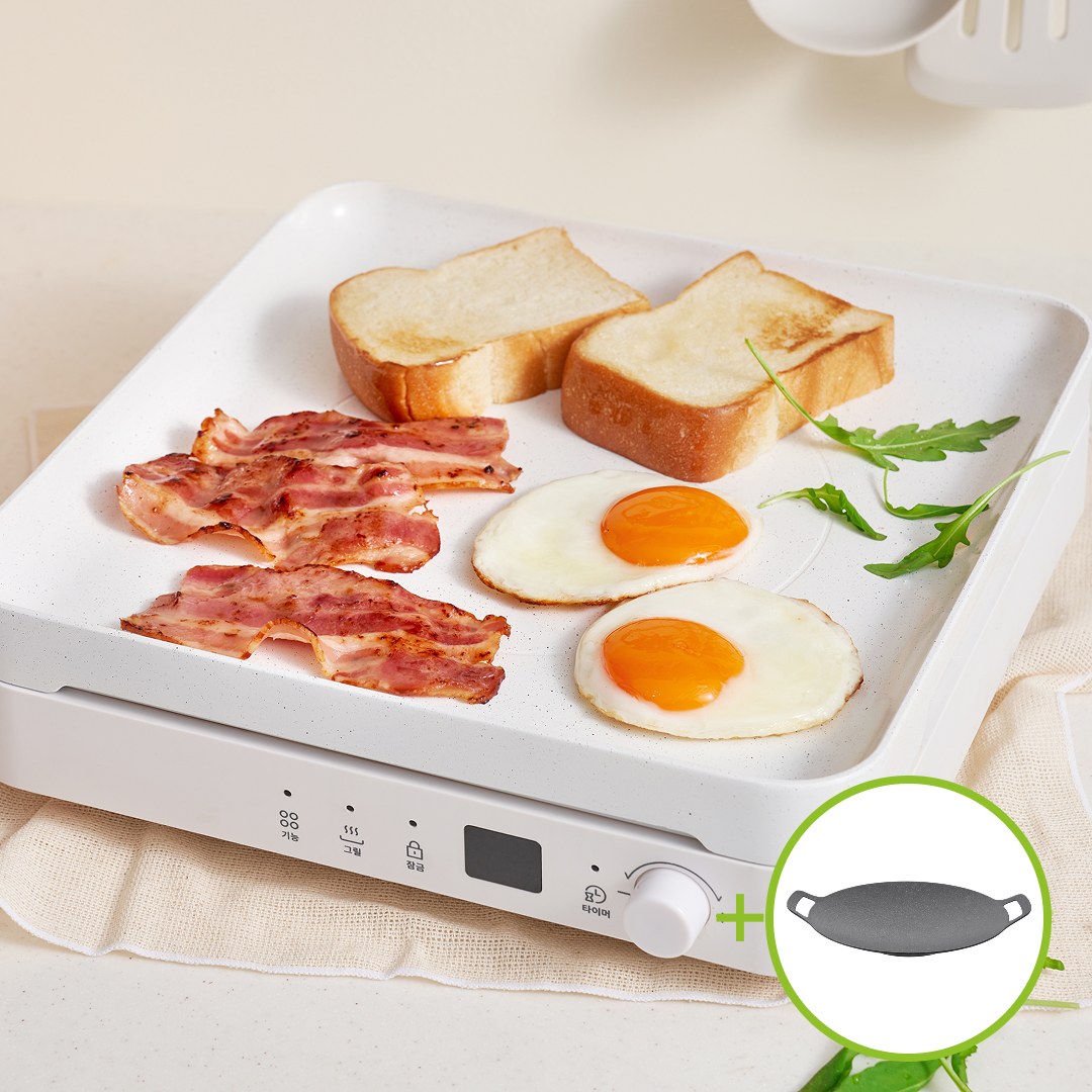 풀무원 인덕션 쿠커 1구인덕션 그릴플레이트 RD1DWW1 - 상품 이미지