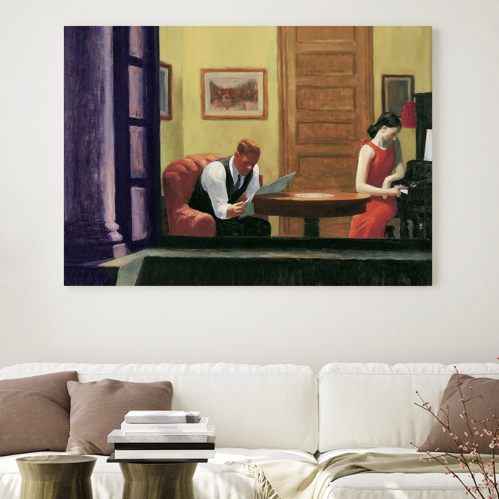 에드워드 호퍼 인테리어 그림 액자 포스터 명화 Room in New York 1932 - 상품 이미지