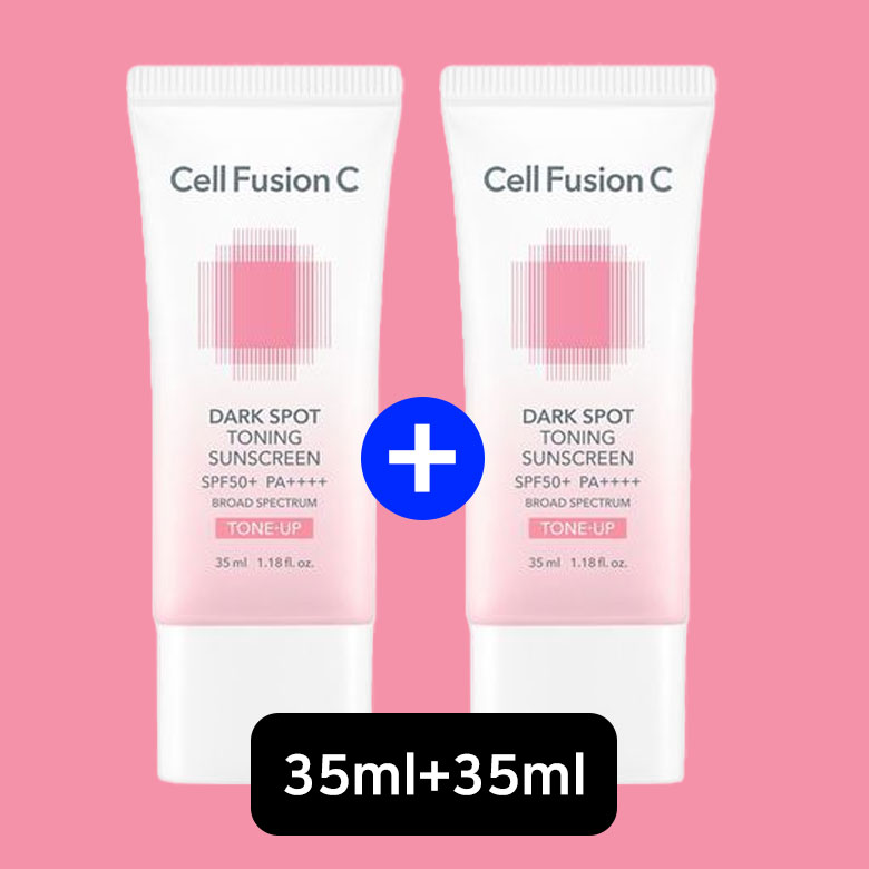 셀퓨전씨 토닝 썬스크린 잡티 다크스팟 파데프리 UV 에이징 케어 35ml + 35ml - 상품 이미지