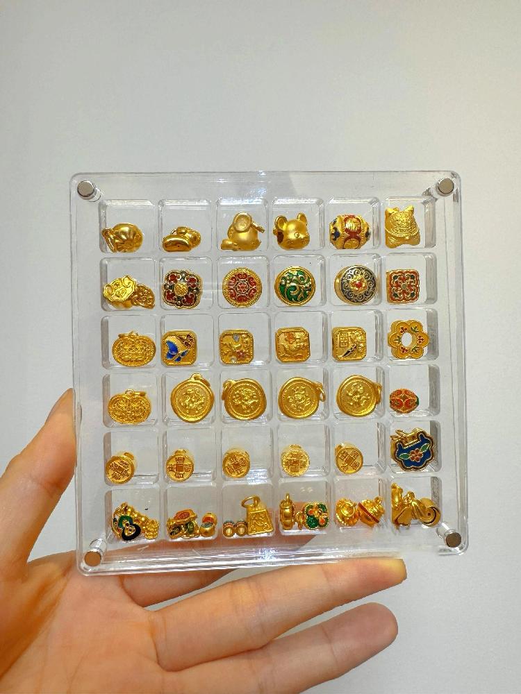 콩알금 투명 보관함 쥐똥금 은 굿즈 디스플레이 케이스 유리병 2.2X4cm - 상세 이미지 4