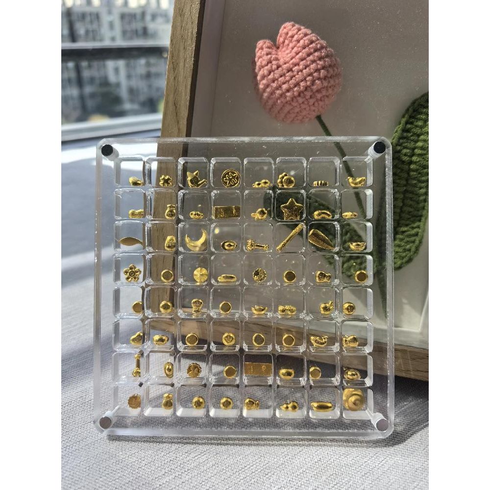 콩알금 투명 보관함 쥐똥금 은 굿즈 디스플레이 케이스 유리병 2.2X4cm - 상품 이미지