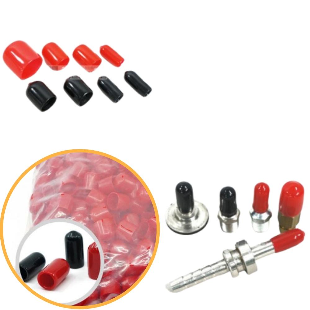 5.5mm 빨강 1000개 연질 앤드 캡 마개 pvc 제품 보호 - 메인 이미지