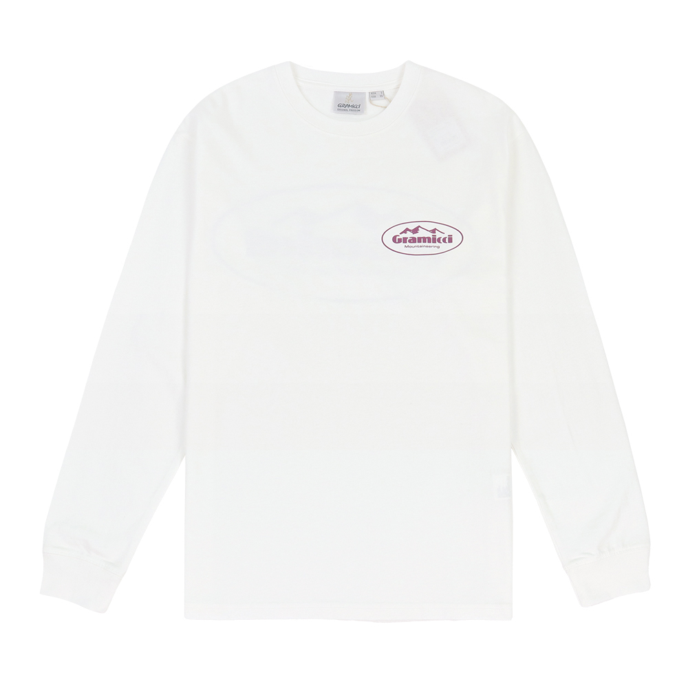 그라미치 MOUNTAINEERING 롱슬리브 티셔츠 G4FU-T106 WHITE - 메인 이미지