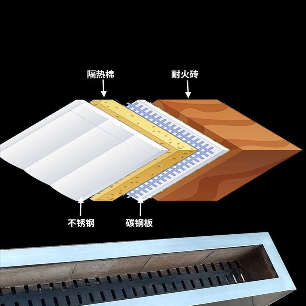 일식 화덕 숯불 구이기 업소용 직화 전기 로스터기 600x250x260mm(5cm) - 상세 이미지 2