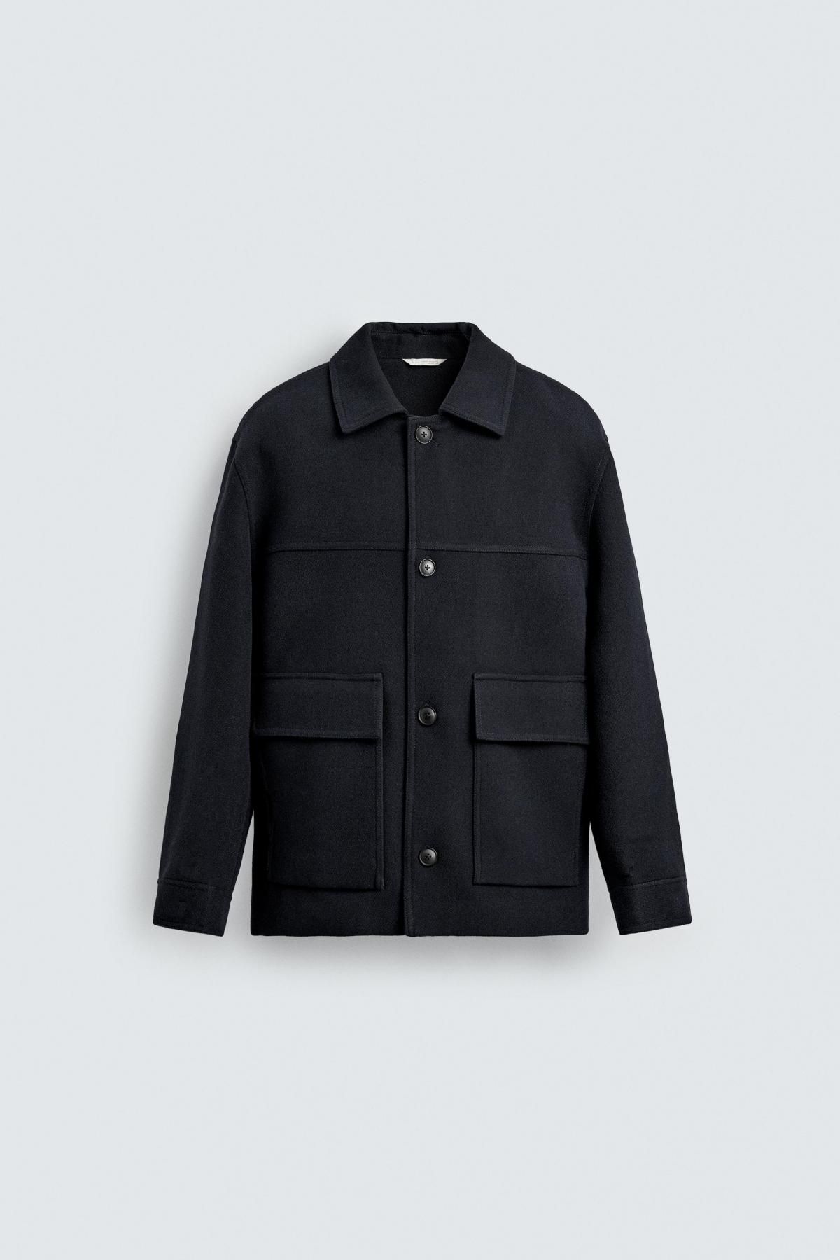 자라 테크니컬 레귤러핏 포켓 테일러드 재킷 3286/201 NAVY BLUE - 메인 이미지