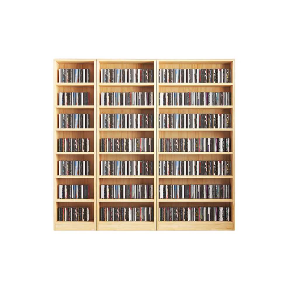 슬림 DVD 선반 다층 수납 거실용 인테리어 정리장 원목 + 180x60x20cm(7단) - 상세 이미지 5