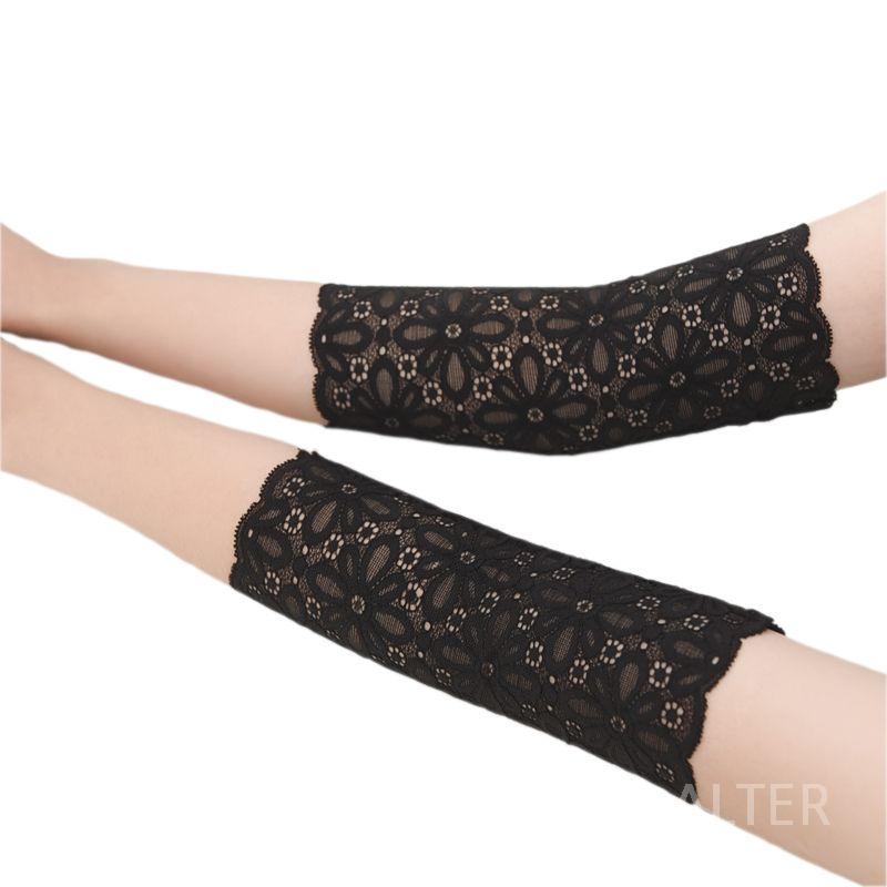 레이스 팔토시 운전 자외선차단 토시 여성 21cm 블랙 팔꿈치 보호대 - 상세 이미지 2