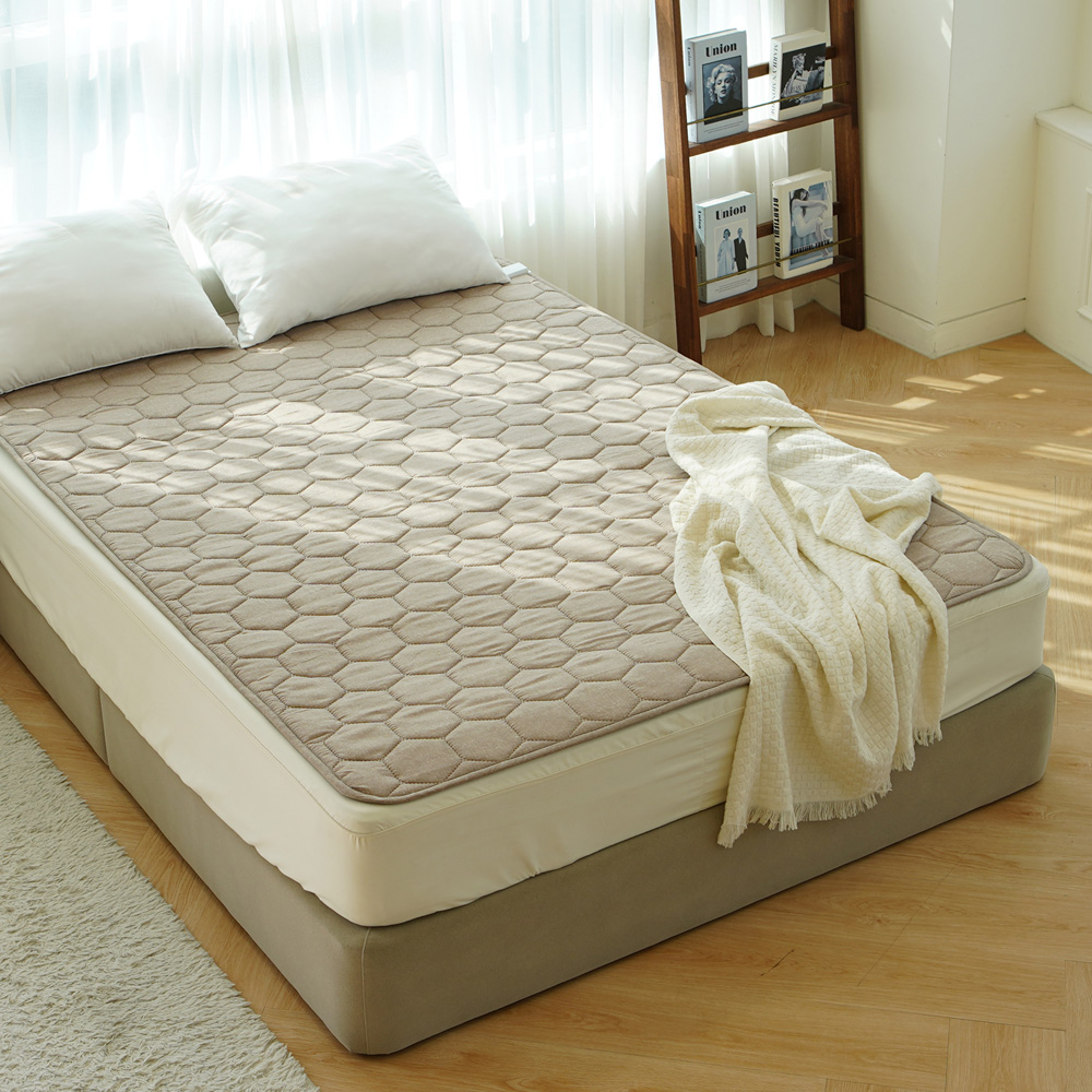 곰표한일 EMF 전기매트 IoT 카본 탄소매트 온열 전기요 네츄럴 베이지 미니싱글