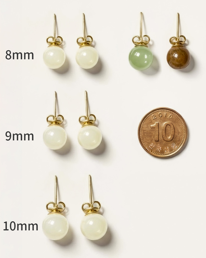 14k 춘천옥 귀걸이 8mm 9mm 10mm - 상세 이미지 2