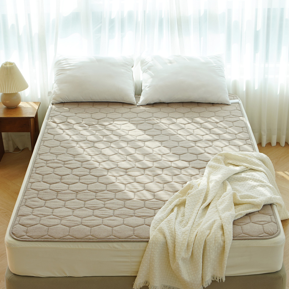 곰표한일 EMF 전기매트 IoT 카본 탄소매트 온열 전기요 네츄럴 베이지 미니싱글