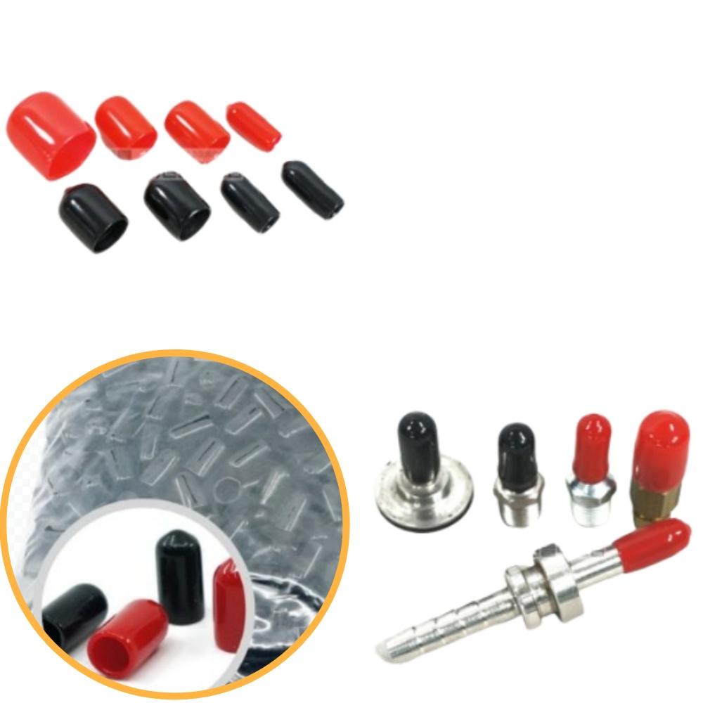 4.5mm 1000개 검정 연질 앤드 캡 마개 pvc 제품 보호 - 메인 이미지