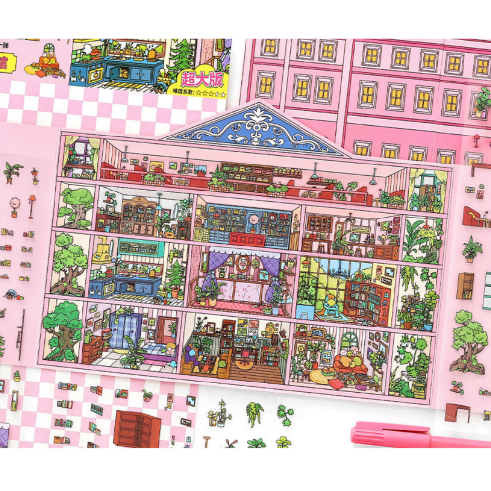 3d스티커 방꾸미기 대형 인형아파트 이미지 4