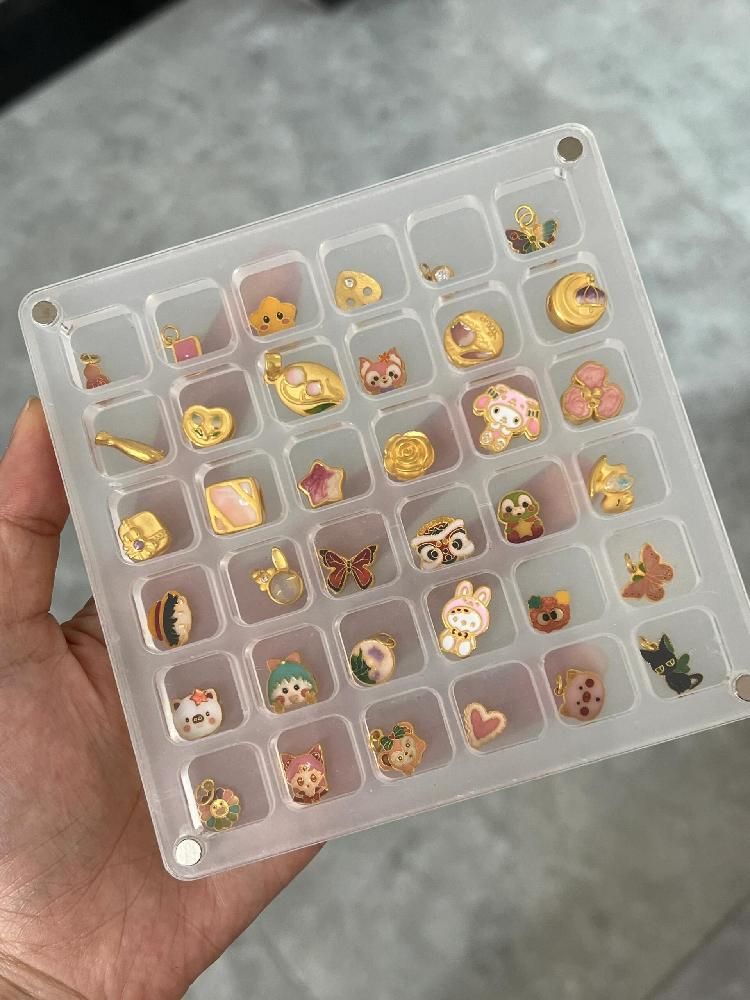 콩알금 투명 보관함 쥐똥금 은 굿즈 디스플레이 케이스 유리병 2.2X4cm - 상세 이미지 5