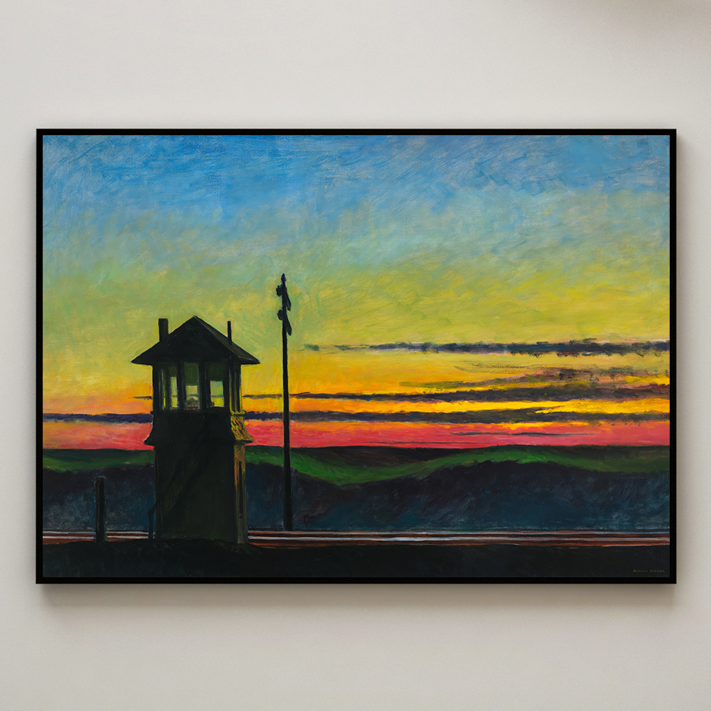 에드워드 호퍼 인테리어 그림 액자 포스터 명화 Railroad Sunset 1929 - 상세 이미지 4
