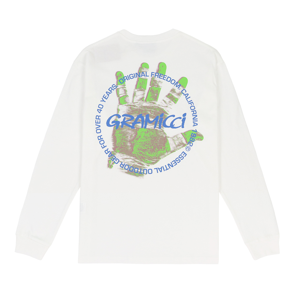 그라미치 Climbers Hand 롱슬리브 티셔츠 G4FU-T105 WHITE - 상세 이미지 2