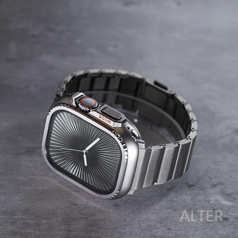 티타늄 스트랩 워치 호환 고급 시계줄 자석 밴드 티타늄 스트랩+티타늄 스포츠 케이스 46mm - 상세 이미지 3