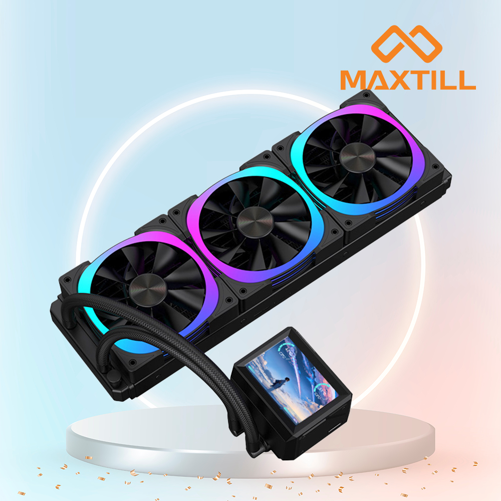 맥스틸 MAX3100 ARGB 수냉쿨러 블랙 - 상품 이미지