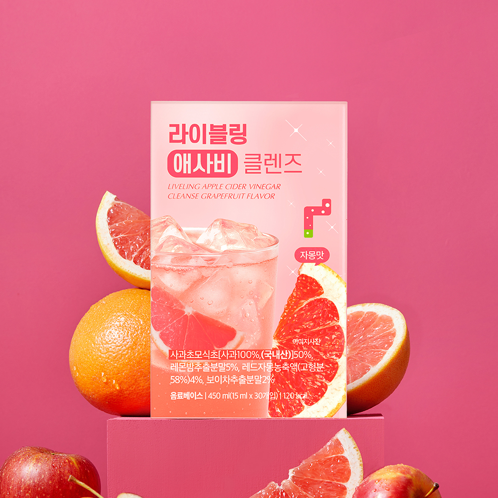 라이블링 애사비 클렌즈 자몽맛 애사비스틱 1박스 30포 제품 이미지