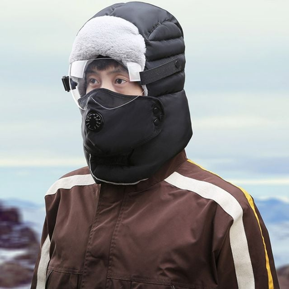 겨울 방한 군밤 모자 3종 세트 항공 스키모자 - 상세 이미지 4