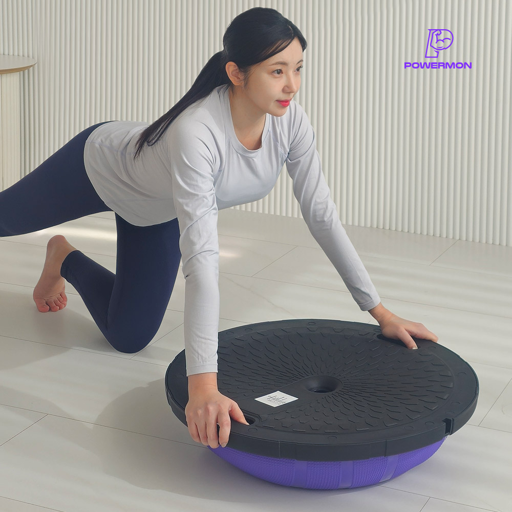 파워몬 보수볼 밸런스 필라테스 요가 반짐볼 하프 돔볼 홈트 코어운동 프리미엄 60cm - 상품 이미지