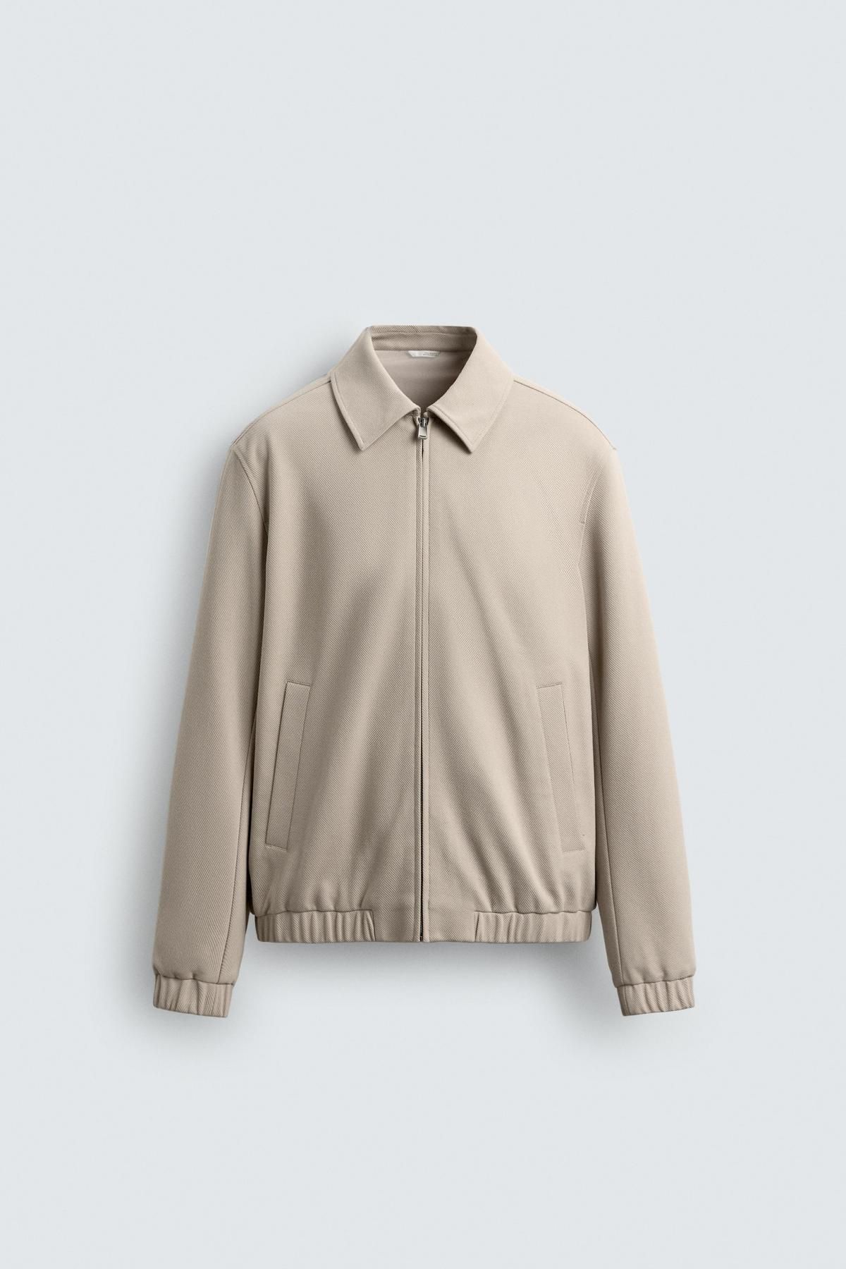 자라 소프트 텍스처 테크니컬 집업 재킷 3918/720 LIGHT SAND - 메인 이미지