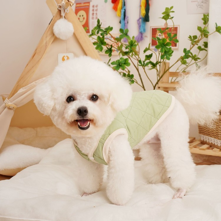 강아지 겨울옷 양털 누빔 조끼 - 상세 이미지 5