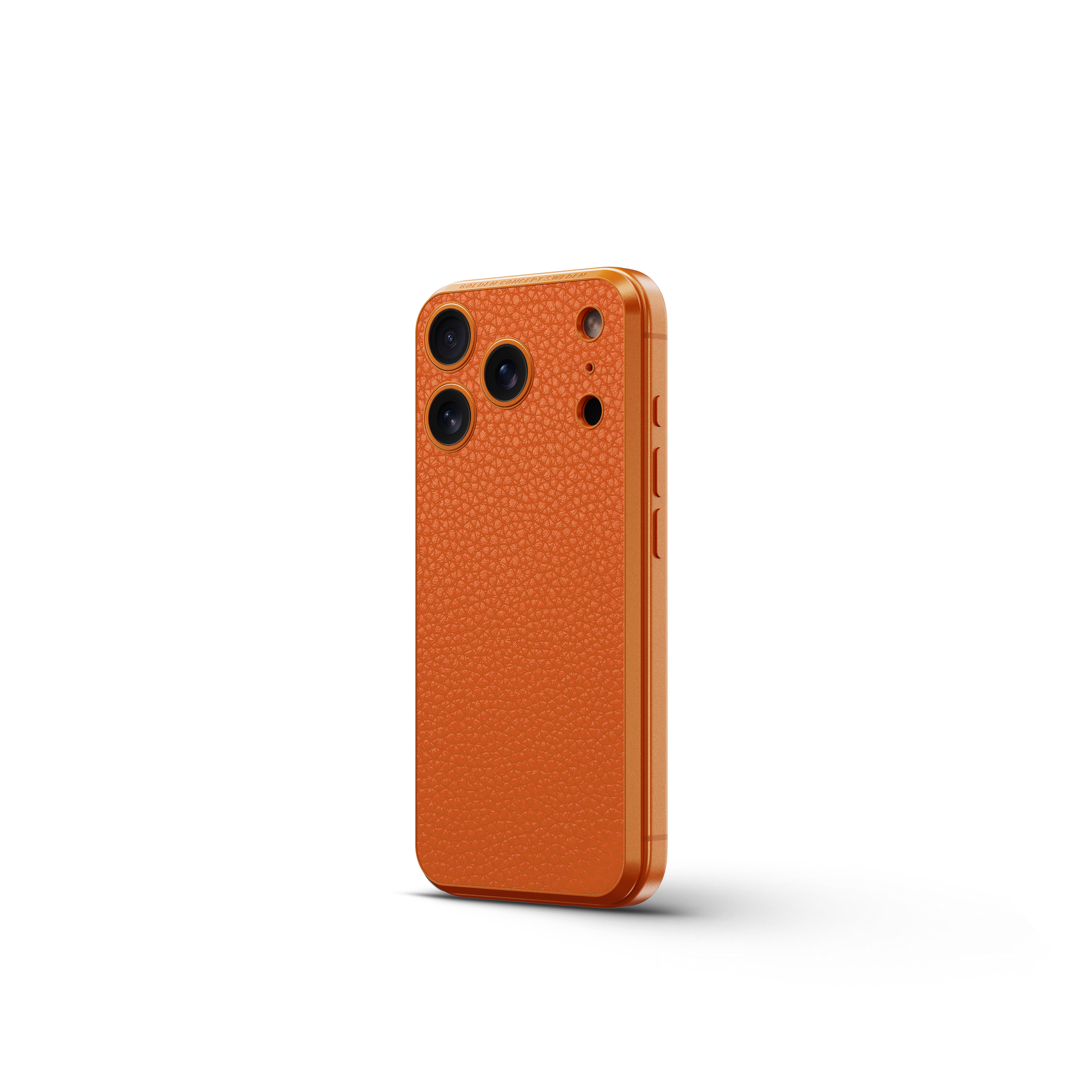 골든컨셉 아이폰17 케이스 - Magnetic Shield - Full-Grain Leather - Orange - 메인 이미지
