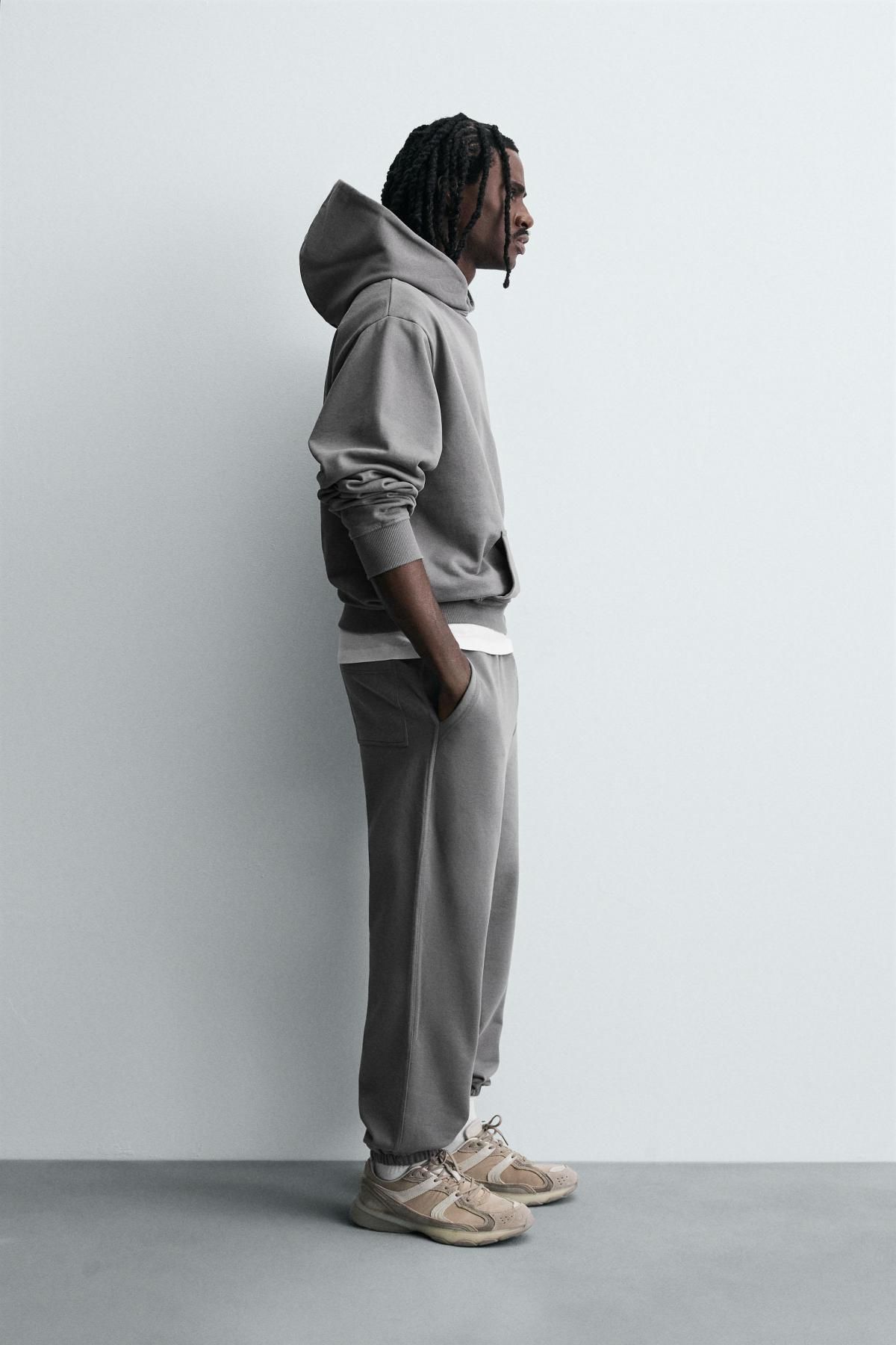 자라 테크니컬 코튼 이지핏 조거 팬츠 0761/372 ANTHRACITE GREY - 상세 이미지 4