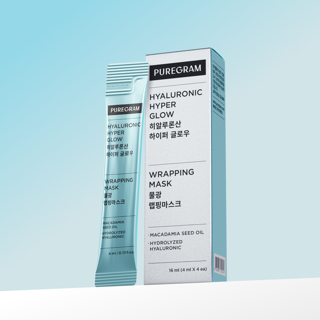5+2 퓨어그램 쫀쫀물광 랩핑마스크 리프팅팩 (5박스 구매시 랩핑 1박스+수분크림 20ml) - 메인 이미지